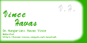 vince havas business card